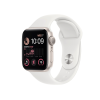 Apple Watch Series SE 2022 | 40mm | Aluminium Case Sterrenlicht Wit | Wit sportbandje | GPS | WiFi + 4G