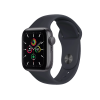 Apple Watch Series SE | 40mm | Aluminium Case Spacegrijs | Middernacht Blauw sportbandje | GPS | WiFi + 4G