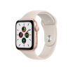 Apple Watch Series SE | 44mm | Aluminium Case Goud | Sterrenlicht Wit sportbandje | GPS | WiFi