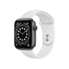 Apple Watch Series SE | 44mm | Aluminium Case Spacegrijs | Wit sportbandje | GPS | WiFi