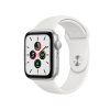 Apple Watch Series SE | 44mm | Aluminium Case Zilver | Wit sportbandje | GPS | WiFi