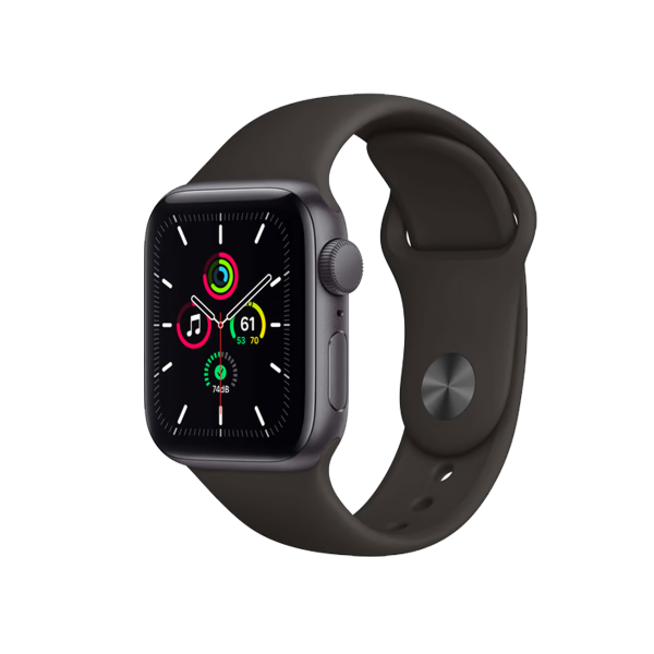 Apple Watch Series SE | 40mm | Aluminium Case Spacegrijs | Zwart sportbandje | GPS | WiFi + 4G