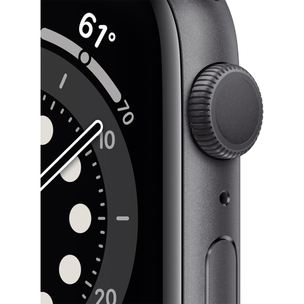 Apple Watch series 6 | 44mm | Aluminium Case Spacegrijs | Zwart sportbandje | GPS | WiFi + 4G