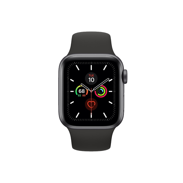 Apple Watch Series 5 | 44mm | Aluminium Case Spacegrijs | Zwart sportbandje | GPS | WiFi