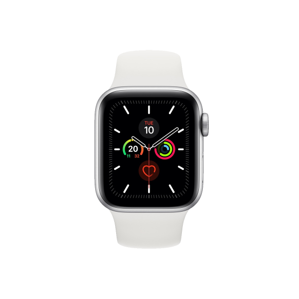 Apple Watch Series 5 | 44mm | Aluminium Case Zilver | Wit sportbandje | GPS | WiFi