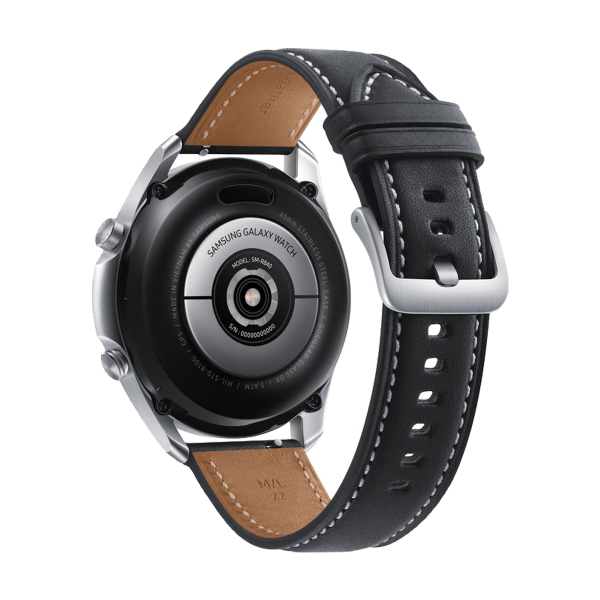 Galaxy Watch3 | 41 | Stainless steel case Zilver | Zwart leren band | GPS | WiFi + 4G