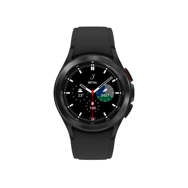 Galaxy Watch4 Classic | 42mm | Stainless Steel Case Zwart | Zwart sportbandje | GPS | WiFi + 4G