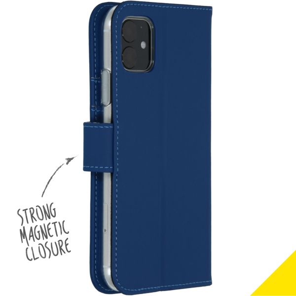 Accezz Wallet Softcase Bookcase iPhone 11 - Blauw / Blau / Blue