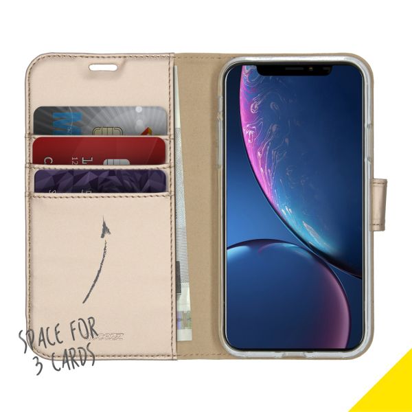 Accezz Wallet Softcase Bookcase iPhone 11 - Goud / Gold