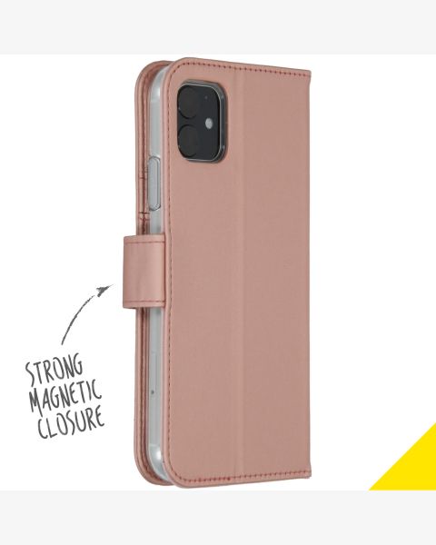 Accezz Wallet Softcase Bookcase iPhone 11 - Rosé Goud / Roségold