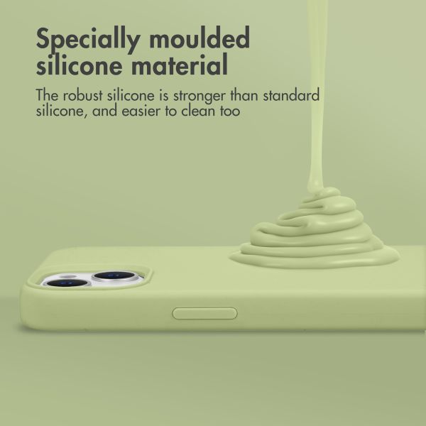 Accezz Liquid Silicone Backcover iPhone 11 - Groen / Grün  / Green