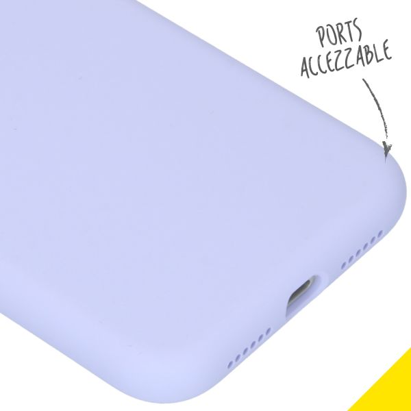 Accezz Liquid Silicone Backcover iPhone 11 - Paars / Violett  / Purple