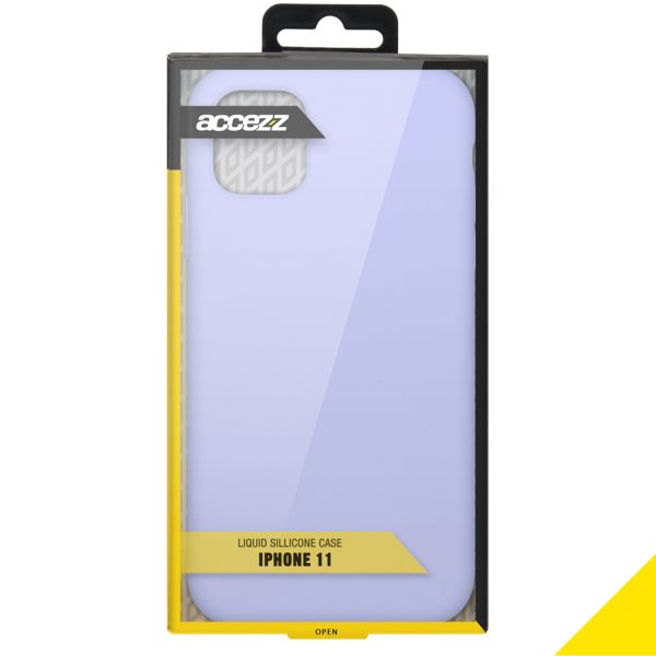 Accezz Liquid Silicone Backcover iPhone 11 - Paars / Violett  / Purple