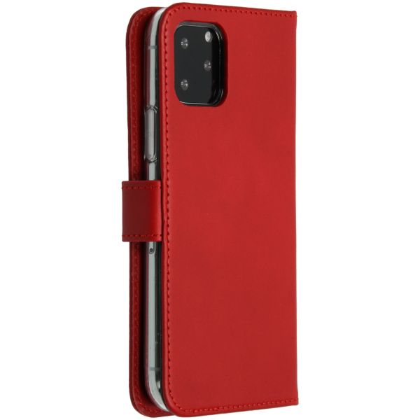 Selencia Echt Lederen Bookcase iPhone 11 Pro - Rood / Rot / Red