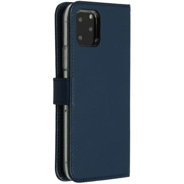 Selencia Echt Lederen Bookcase iPhone 11 Pro - Blauw / Blau / Blue