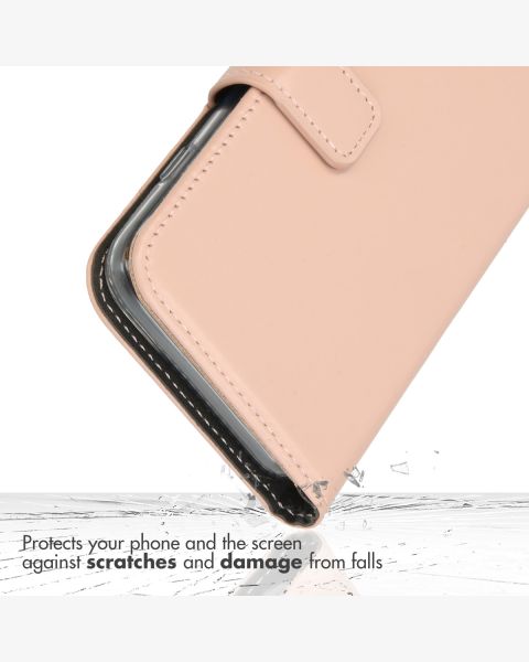 Selencia Echt Lederen Bookcase iPhone 11 Pro - Roze / Rosa / Pink