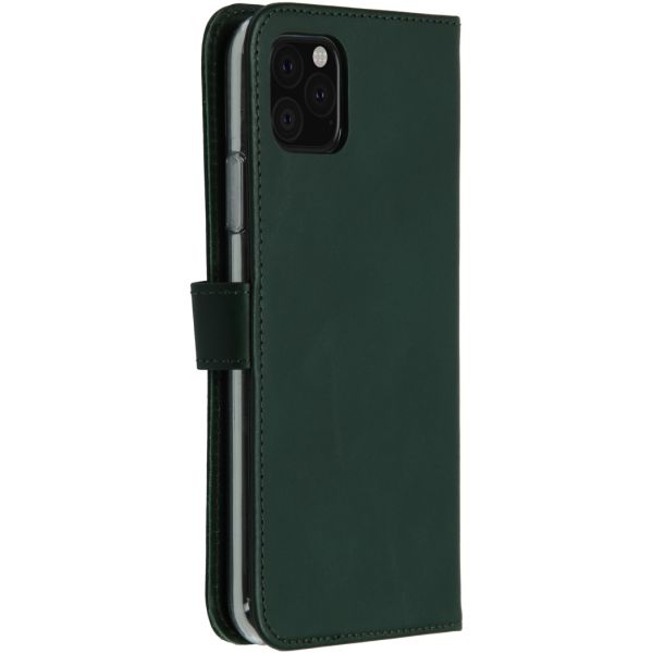 Selencia Echt Lederen Bookcase iPhone 11 Pro Max - Groen / Grün  / Green