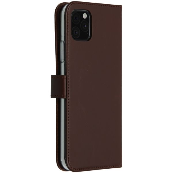 Selencia Echt Lederen Bookcase iPhone 11 Pro Max - Bruin / Braun  / Brown