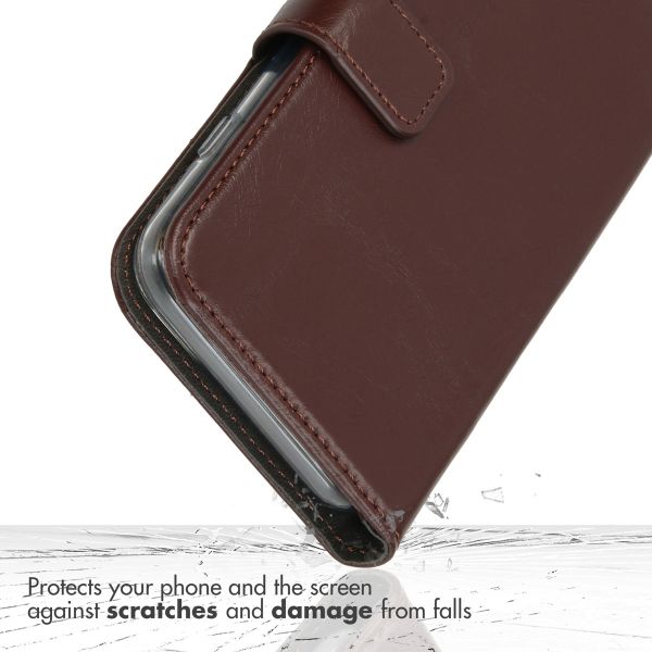 Selencia Echt Lederen Bookcase iPhone 11 Pro Max - Bruin / Braun  / Brown