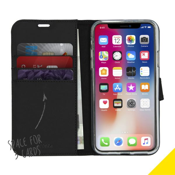 Accezz Wallet Softcase Bookcase iPhone 11 Pro Max - Zwart / Schwarz / Black