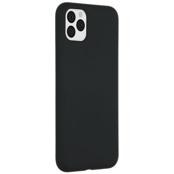 Liquid Silicone Backcover iPhone 11 Pro Max - Zwart - Zwart / Black
