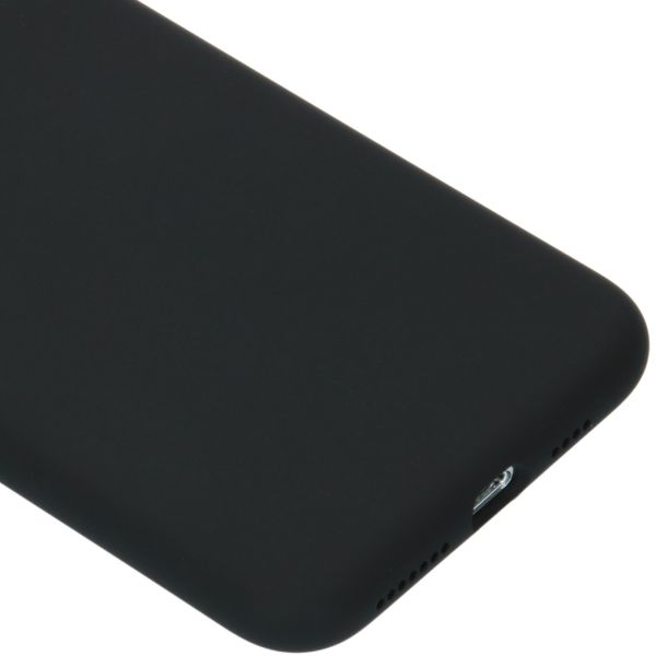 Liquid Silicone Backcover iPhone 11 Pro Max - Zwart - Zwart / Black