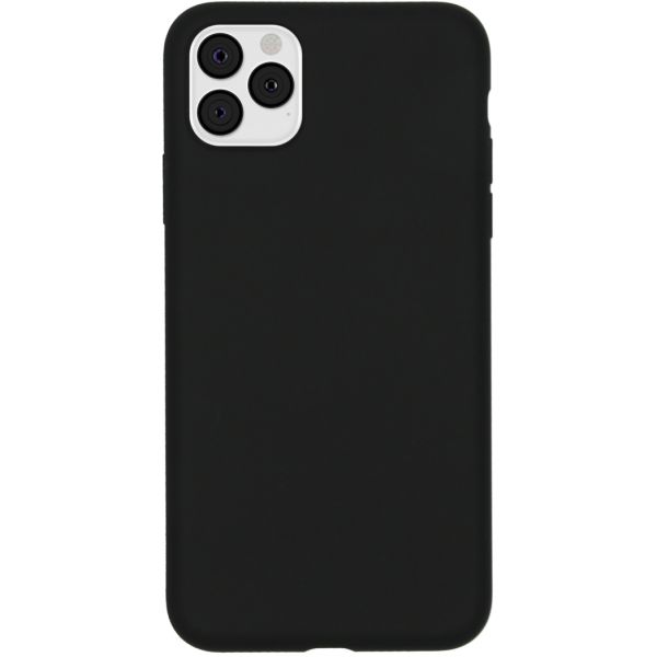 Liquid Silicone Backcover iPhone 11 Pro Max - Zwart - Zwart / Black
