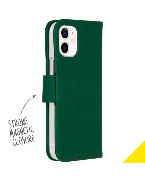Accezz Wallet Softcase Bookcase iPhone 12 Mini - Groen / Grün  / Green