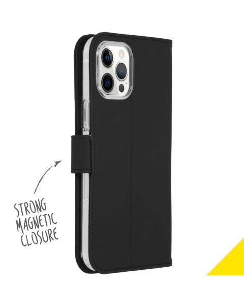 Accezz Wallet Softcase Bookcase iPhone 12 Pro Max - Zwart / Schwarz / Black
