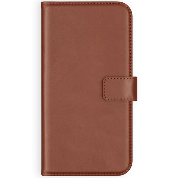 Selencia Echt Lederen Bookcase iPhone Xr - Bruin / Braun  / Brown