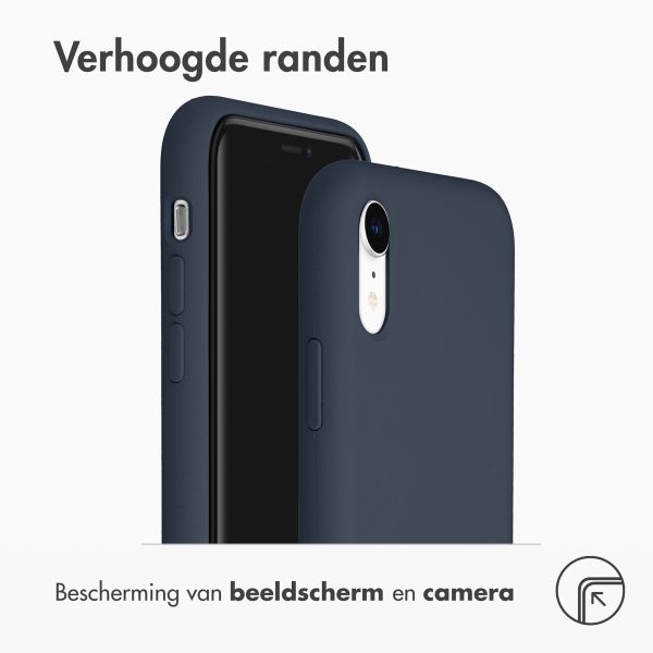 Accezz Liquid Silicone Backcover iPhone Xr - Blauw / Blau / Blue