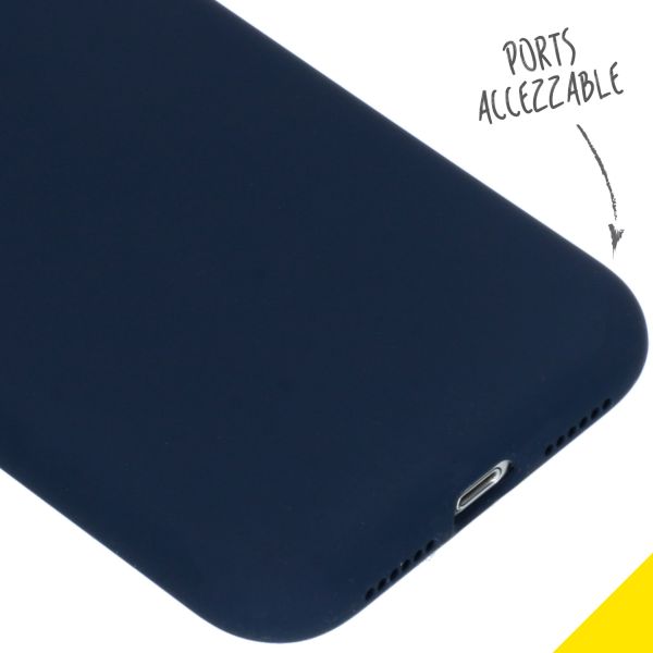 Accezz Liquid Silicone Backcover iPhone Xr - Blauw / Blau / Blue