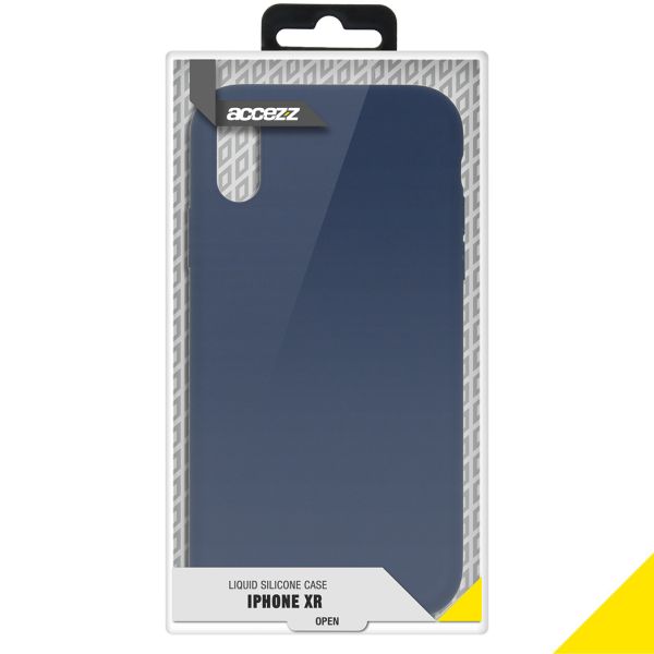 Accezz Liquid Silicone Backcover iPhone Xr - Blauw / Blau / Blue