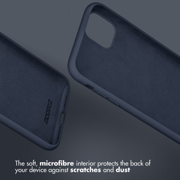 Accezz Liquid Silicone Backcover iPhone Xr - Blauw / Blau / Blue