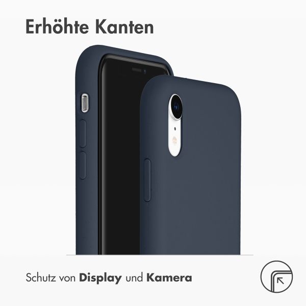 Accezz Liquid Silicone Backcover iPhone Xr - Blauw / Blau / Blue
