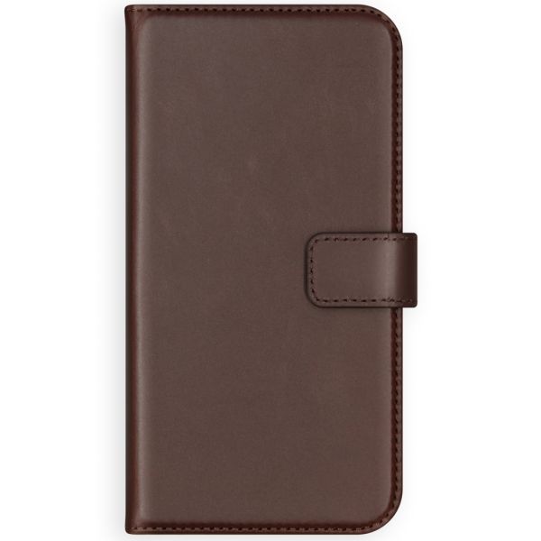 Selencia Echt Lederen Bookcase iPhone Xs - Bruin / Braun  / Brown