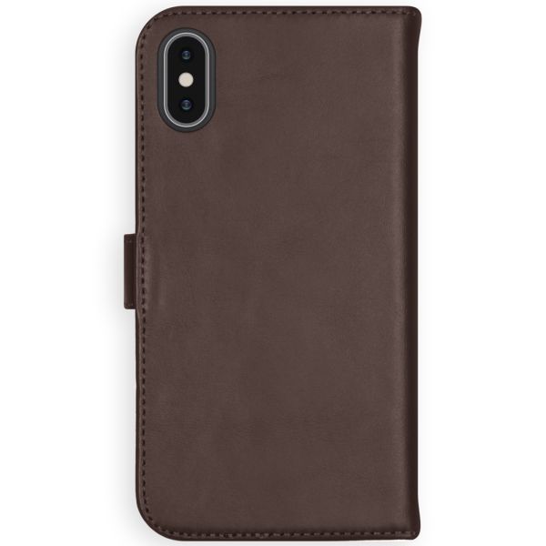 Selencia Echt Lederen Bookcase iPhone Xs - Bruin / Braun  / Brown