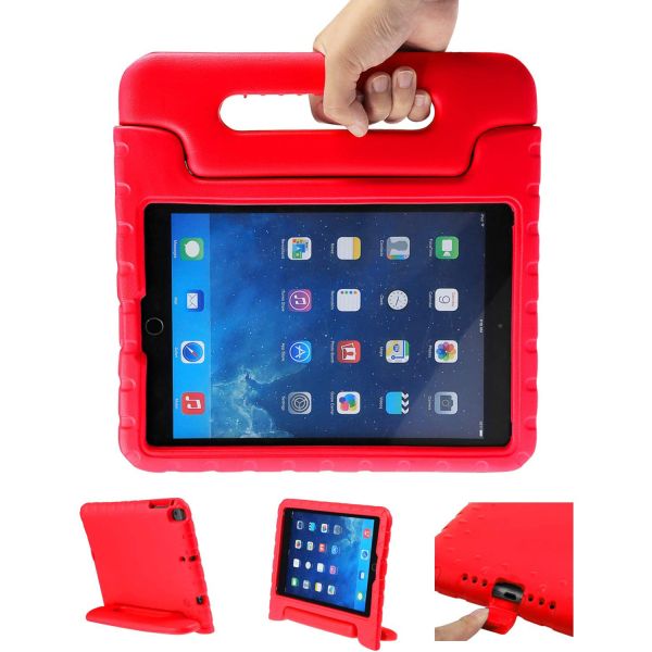 Kidsproof Backcover met handvat iPad (2018) / (2017) - Rood / Red