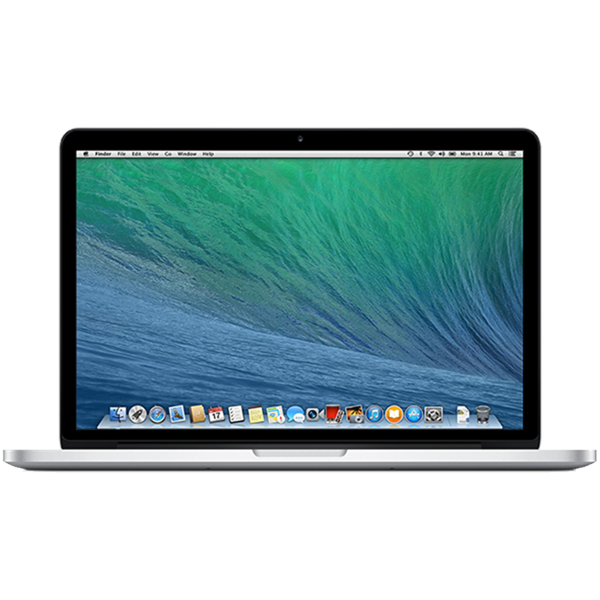 MacBook Pro 13-inch | Core i5 2.4 GHz | 256 GB SSD | 8 GB RAM | Zilver (Late 2013) | Retina | Qwerty/Azerty/Qwertz