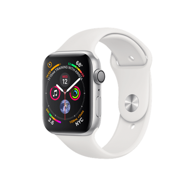 Apple Watch Series 4 | 44mm | Aluminium Case Zilver | Wit sportbandje | GPS | WiFi