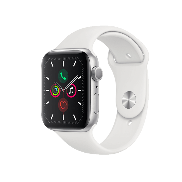 Apple Watch Series 5 | 44mm | Aluminium Case Zilver | Wit sportbandje | GPS | WiFi