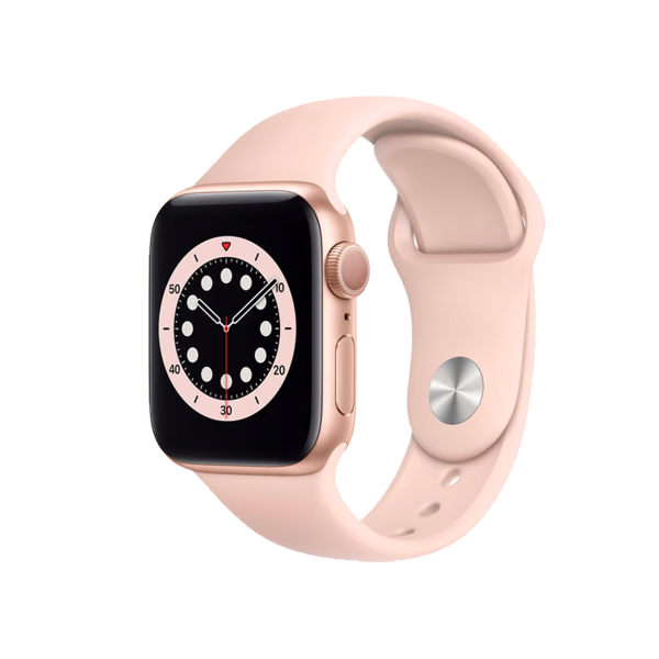 Apple Watch Series 6 | 40mm | Aluminium Case Goud | Roze sportbandje | GPS | WiFi