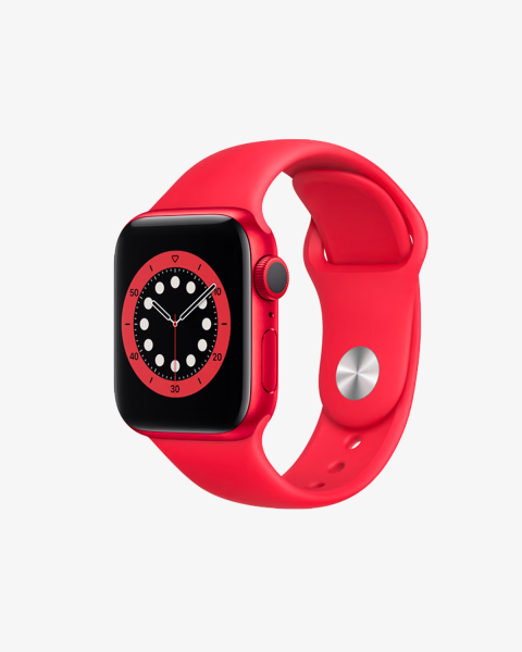 Apple Watch Series 6 | 40mm | Aluminium Case Rood | Rood sportbandje | GPS | WiFi + 4G