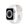 Apple Watch Series 6 | 40mm | Aluminium Case Zilver | Wit sportbandje | GPS | WiFi + 4G