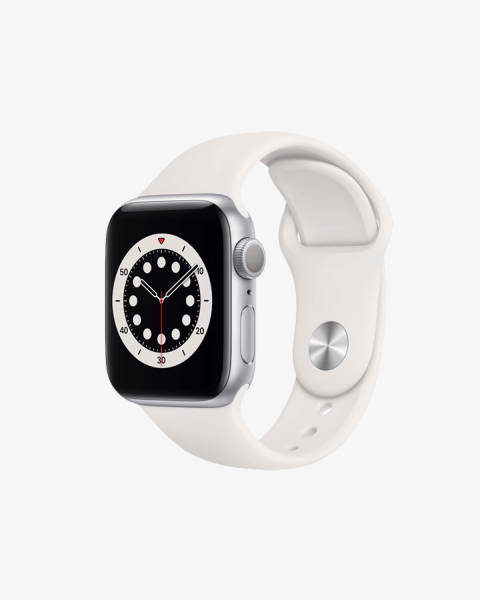 Apple Watch Series 6 | 40mm | Aluminium Case Zilver | Wit sportbandje | GPS | WiFi