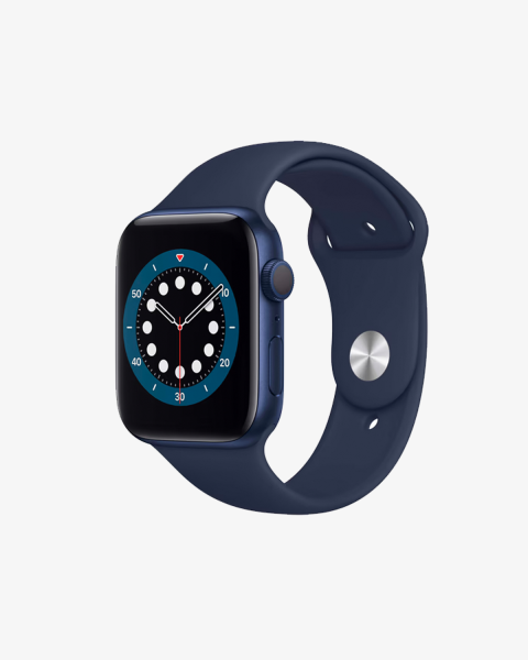 Apple Watch Series 6 | 44mm | Aluminium Case Blauw | Blauw sportbandje | GPS | WiFi