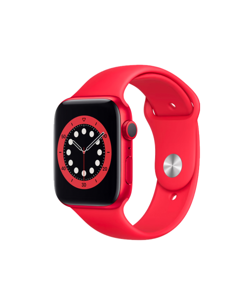 Refurbished Apple Watch series 6 | 44mm |  Aluminium Case Rood | Rood sportbandje | GPS | WiFi