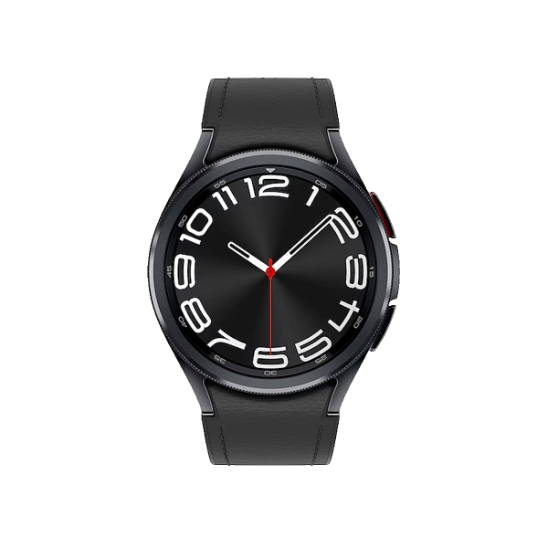 Galaxy Watch6 Classic | 43mm | Stainless steel Case Zwart | Zwart Hybrid Eco-Leather band | GPS | WiFi + 4G