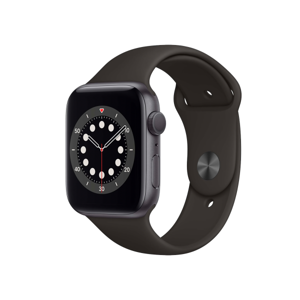 Apple Watch Series 6 | 44mm | Aluminium Case Spacegrijs | Zwart sportbandje | GPS | WiFi