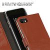 Selencia Echt Lederen Bookcase iPhone SE (2022 / 2020) / 8 / 7 / 6(s)